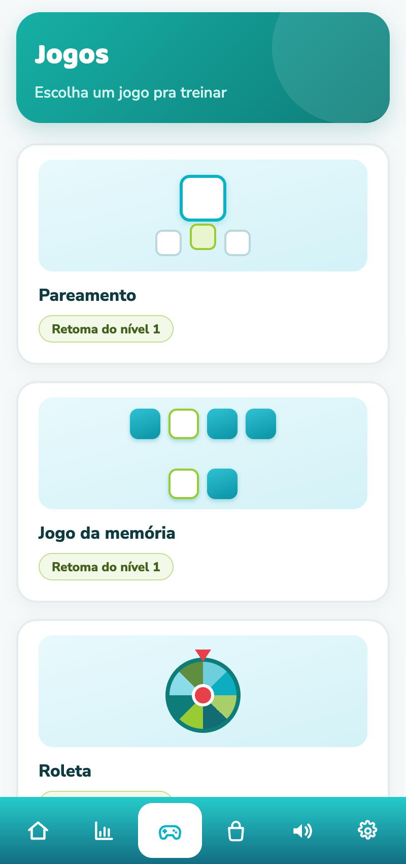 Tela da família: jogos para treinar em casa